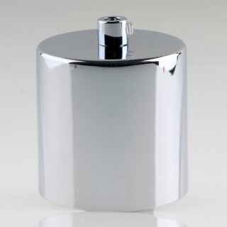 Lampen Deckenbaldachin 62x63mm Zylinderform Metall verchromt mit Zugentlastung Metall