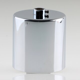 Lampen Deckenbaldachin 62x63mm Zylinderform Metall verchromt mit Stellring für 10 mm Pendelrohr