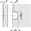 Häfele Klappenscharnier 30mm zum Schrauben Messing matt Öffnungswinkel 270 Grad
