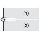Häfele Klappenscharnier 30mm zum Schrauben Messing matt Öffnungswinkel 270 Grad