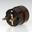 Kopp Schutzkontakt Winkelstecker Braun 16A 230V für Kabel bis 3x1,5 mm² 1785.0600.1