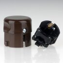 Kopp Schutzkontakt Winkelstecker Braun 16A 230V für Kabel bis 3x1,5 mm² 1785.0600.1