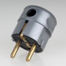 Kopp Schutzkontakt Winkelstecker Silber 16A 230V für Kabel bis 3x1,5 mm² 1785.2000.9
