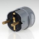 Kopp Schutzkontakt Winkelstecker Silber 16A 230V für Kabel bis 3x1,5 mm² 1785.2000.9
