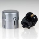 Kopp Schutzkontakt Winkelstecker Silber 16A 230V für Kabel bis 3x1,5 mm² 1785.2000.9