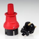Kopp Schutzkontakt-Stecker mit Knickschutz IP44 Rot Bruchfest 16A 250V 1730.1200.4
