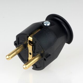 Kopp Schutzkontakt-Stecker Schwarz 16A 250V IP20 für Kabel bis 3x1,5 mm² 1757.0500.3
