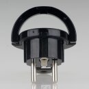 Kopp Schutzkontakt Winkelstecker Extra Flach Schwarz 16A 250V für Kabel bis 1,5 mm² 1720.0503.0