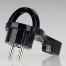 Kopp Schutzkontakt Winkelstecker Extra Flach Schwarz 16A 250V für Kabel bis 1,5 mm² 1720.0503.0