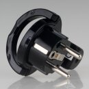 Kopp Schutzkontakt Winkelstecker Extra Flach Schwarz 16A 250V für Kabel bis 1,5 mm² 1720.0503.0