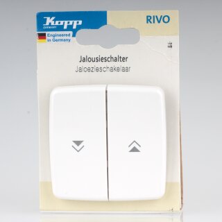 Kopp Rivo Jalousieschalter Weiß ähnlich RAL 9010 IP20 10A 250V Unterputz 5865.1708.2
