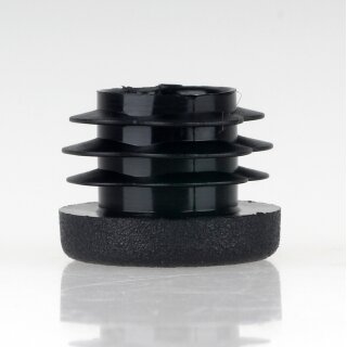Rohrstopfen Kunststoff schwarz für Rundrohre 22mm Außendurchmesser