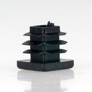 Rohrstopfen Kunststoff schwarz für Vierkantrohre 15x15mm
