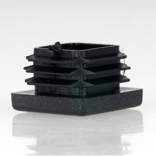 Rohrstopfen Kunststoff schwarz für Vierkantrohre 25x25mm