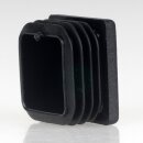 Rohrstopfen Kunststoff schwarz für Vierkantrohre 35x35mm