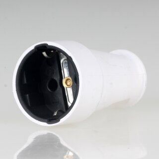 Kopp Schutzkontakt-Kupplung Weiß IP20 16A 250VAC für Kabel bis 3x1,5 mm² 1827.0200.4