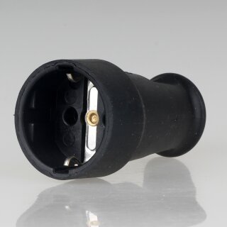 Kopp Schutzkontakt-Kupplung Schwarz IP20 16A 250VAC für Kabel bis 3x1,5 mm² 1807.1600.3