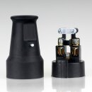 Kopp Schutzkontakt-Kupplung Schwarz IP20 16A 250VAC für Kabel bis 3x1,5 mm² 1807.1600.3