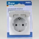 Kopp Paris Schutzkontakt-Steckdose Silber mit Klappdeckel...