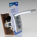 Kopp Paris Schutzkontakt-Steckdose Silber mit Klappdeckel 16A 250VAC IP20 9208.2008.5