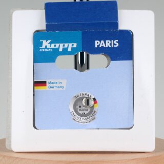 Kopp Paris 1-fach Abdeckrahmen Arktisweiß 83x83 mm IP20 3084.0206.3