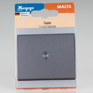 Kopp Malta Taster beleuchtet Anthrazit 10A 250V IP20 Unterputz 6213.6508.5