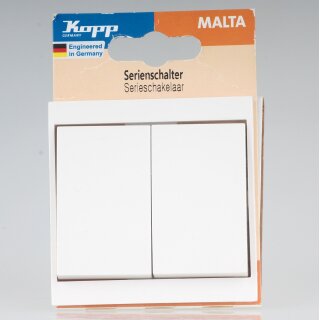 Kopp Malta Serienschalter Weiß 10A 250V IP20 Unterputz 6205.0108.4