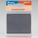 Kopp Malta Wechsel-/Wechselschalter Anthrazit-Silber 10A...