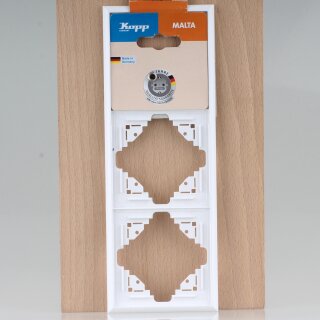 Kopp Malta Abdeckrahmen 3-fach Arktisweiß 224x80 mm 3093.1306.9