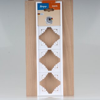 Kopp Malta Abdeckrahmen 4-fach Arktisweiß 295x80 mm 3094.1306.2