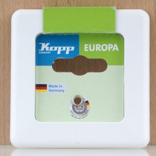 Kopp Europa Abdeckrahmen 1-fach Arktisweiß 80x80 mm 3031.1306.7