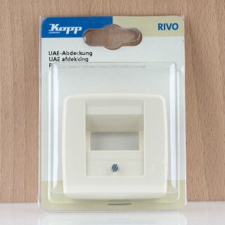 Kopp RIVO UAE-Abdeckung für Netzwerk- und Telefondose cremeweiß 3395.0118.4