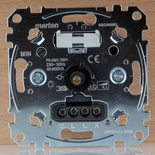 Merten Drehdimmer-Einsatz 40–600W/VA 230V AC für induktive Last MEG5133-0000