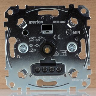 Merten Drehdimmer-Einsatz für kapazitive Last 20–315W 230V MEG5136-0000