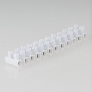 Euro Lüsterklemme transparent 12-polig bis 2,5-10 mm²  134x24x18mm