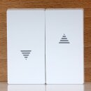 Merten Doppelwippe für Rollladenschalter und Taster Aktivweiß 55×55mm System M 432425/30238