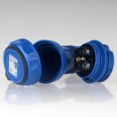 PCE Schutzkontaktkupplung blau IP66/IP68 druckwasserdicht 16A 250V Typ 20251