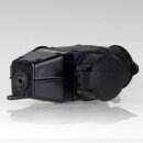 Unitec Gummi Schutzkontakt 3-Wege-Kupplung 16A 250V mit Klappdeckel IP44 schwarz 44220L