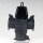 Unitec Gummi Schutzkontakt 3-Wege-Kupplung 16A 250V mit Klappdeckel IP44 schwarz 44220L