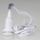 Unitec Anschlussleitung 2m mit Schnurschalter Eurostecker und E14 Lampenfassung weiß 40150