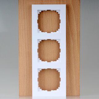 Merten M-Pure 3-fach Abdeckrahmen Aktivweiß glänzend 83×225mm MEG4030-3625
