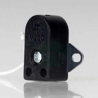 Einbau-Zugschalter 1-polig EIN/AUS 2A/250V AC für Lampen – 27×15×12mm mit Befestigungsplatte