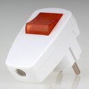 Unitec Schutzkontakt-Winkelstecker mit Schalter orange...