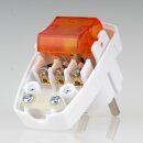Unitec Schutzkontakt-Winkelstecker weiß mit Schalter orange beleuchtet 10A/250 V AC 2-polig 44084L