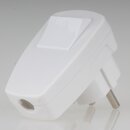 Unitec Schutzkontakt-Winkelstecker weiß mit...