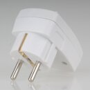 Unitec Schutzkontakt-Winkelstecker weiß mit...