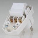 Unitec Schutzkontakt-Winkelstecker weiß mit unbeleuchtetem Schalter 10A/250V AC 2-polig 40554L