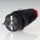 Unitec PCE Gummi-Schutzkontakt-Stecker schwarz 16A/250V...