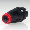 Unitec PCE Gummi-Schutzkontakt-Stecker schwarz 16A/250V...