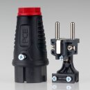 Unitec PCE Gummi-Schutzkontakt-Stecker schwarz 16A/250V AC IP54 Taurus 2 – 40549L